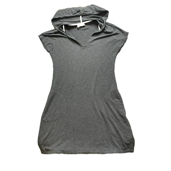 Athleta Dress Womens Medium Hoodie Side Pockets Bodycon Short Sleeve Ladies - Picture 1 of 9